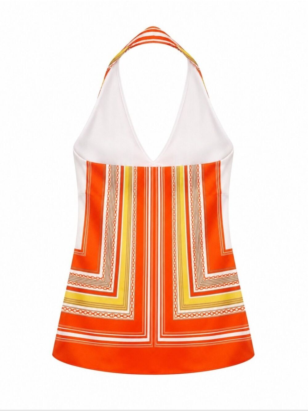 Ann Taylor Loft Orange Stripe Halter Top Size 6 NWT Style - Picture 3 of 8